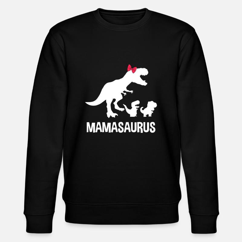 Mamasaurus Dinosaurus Familie - Lustiges Muttergeschenk I - Stanley/Stella Unisex Bio-Sweatshirt CHANGER  - Schwarz