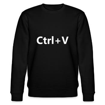 Ctrl V Famille Matching Copier Coller - Sweat bio CHANGER Stanley/Stella Unisexe - noir - Devant - Nik (191cm) & Marisol (170cm)