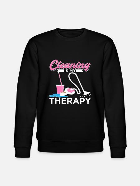 Putzen ist meine Therapie Lustige Haushaltsreinigung - Stanley/Stella Unisex Bio-Sweatshirt CHANGER  - Schwarz