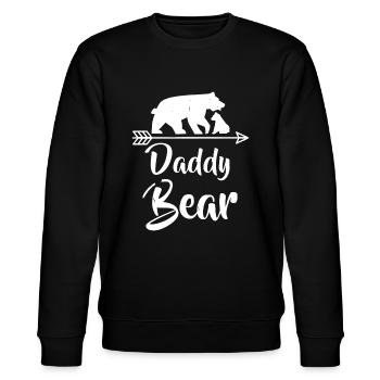 Daddy Bear - Best Gift Mother's / Father's Day - Stanley/Stella CHANGER Unisex Organic Sweatshirt - black - Front - Nik (191cm) & Marisol (170cm)