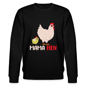 Fun Fête des mères Mama Hen Cadeau Animal de ferme - Sweat bio CHANGER Stanley/Stella Unisexe - noir - Devant - Nik (191cm) & Marisol (170cm)