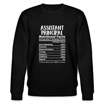Assistant Principal Nutrition Facts Funnyfunny tea - Stanley/Stella CHANGER Unisex Organic Sweatshirt - black - Front - Nik (191cm) & Marisol (170cm)