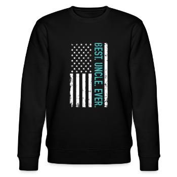 Bester Onkel aller ZeitenIch liebe meinen OnkelAwesome Onkel - Stanley/Stella Unisex Bio-Sweatshirt CHANGER  - Schwarz - Vorne - Nik (191cm) & Marisol (170cm)