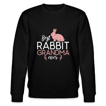 Beste Kaninchen-Oma aller Zeiten Süßer Kaninchen-Liebhaber - Stanley/Stella Unisex Bio-Sweatshirt CHANGER  - Schwarz - Vorne - Nik (191cm) & Marisol (170cm)