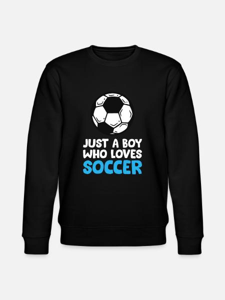 Nur ein Junge, der Fußball liebt - Stanley/Stella Unisex Bio-Sweatshirt CHANGER - Schwarz