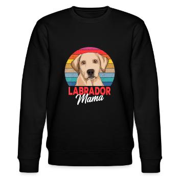 Labrador Mama Dog Lab Mama Lustig Muttertag Geschenkfu - Stanley/Stella Unisex Bio-Sweatshirt CHANGER  - Schwarz - Vorne - Nik (191cm) & Marisol (170cm)