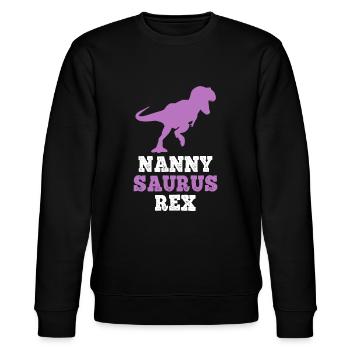 Nanny-Saurus Rex Dino Dinosaure NannySaurus Funny - Sweat bio CHANGER Stanley/Stella Unisexe - noir - Devant - Nik (191cm) & Marisol (170cm)