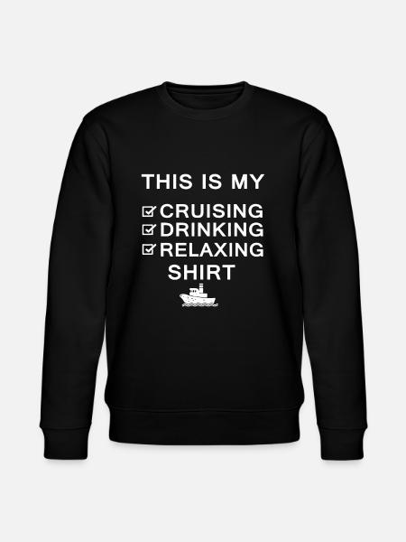 Dies ist meine Kreuzfahrt zum Trinken Entspannen, Lustige Kreuzfahrt - Stanley/Stella Unisex Bio-Sweatshirt CHANGER - Schwarz