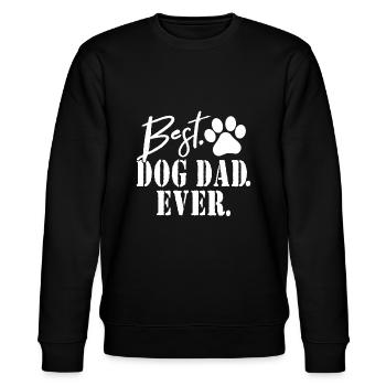 Bester Hundevater aller Zeiten Vatertagsgeschenkbester PapaHundevater - Stanley/Stella Unisex Bio-Sweatshirt CHANGER  - Schwarz - Vorne - Nik (191cm) & Marisol (170cm)