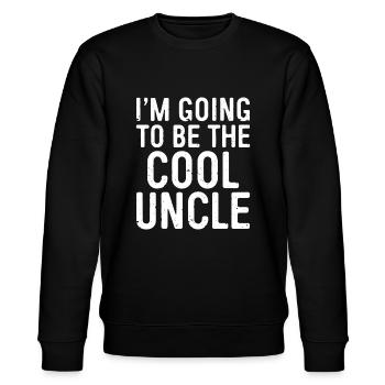 Mens I'm Going To Be The Cool Uncle - Stanley/Stella CHANGER Unisex Organic Sweatshirt - black - Front - Nik (191cm) & Marisol (170cm)