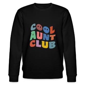 Cool Aunt Club Drôle de sourire Coloré Cool Aunt Club - Sweat bio CHANGER Stanley/Stella Unisexe - noir - Devant - Nik (191cm) & Marisol (170cm)