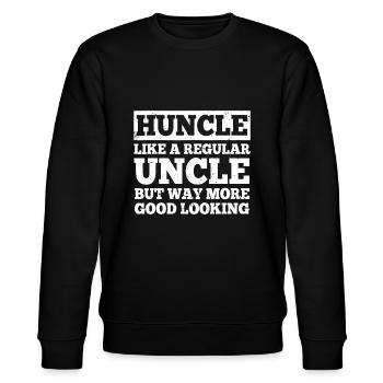 Lustiges Onkel Design Für Männer Bester Onkel Männlich Relativ - Stanley/Stella Unisex Bio-Sweatshirt CHANGER  - Schwarz - Vorne - Nik (191cm) & Marisol (170cm)
