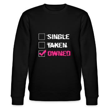 Single Taken Owned | Fétichisme sexuel soumis coquin - Sweat bio CHANGER Stanley/Stella Unisexe - noir - Devant - Nik (191cm) & Marisol (170cm)