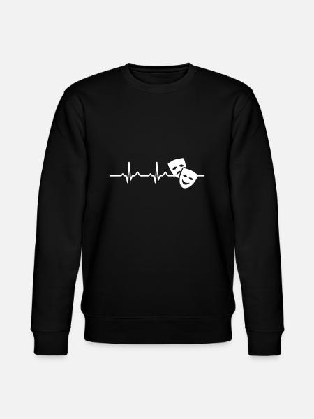 Schauspielmasken, Theater Heartbeat - Stanley/Stella Unisex Bio-Sweatshirt CHANGER - Schwarz