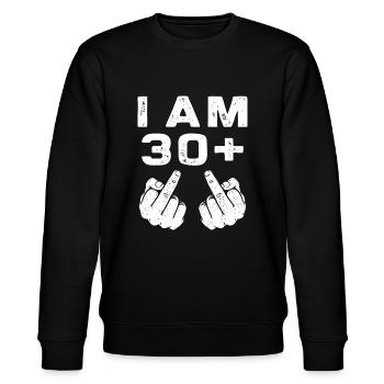 32. Geburtstagsfeier Vintage Retro 32 Jahre alte Männer - Stanley/Stella Unisex Bio-Sweatshirt CHANGER  - Schwarz - Vorne - Nik (191cm) & Marisol (170cm)