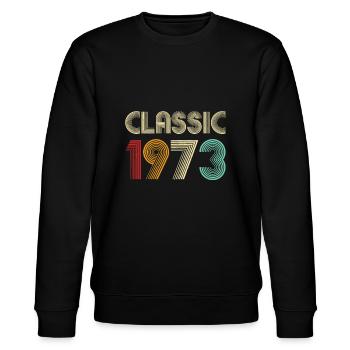 50e anniversaire Cadeau Classique 1973 Hommes Femmes 50 ans - Sweat bio CHANGER Stanley/Stella Unisexe - noir - Devant - Nik (191cm) & Marisol (170cm)