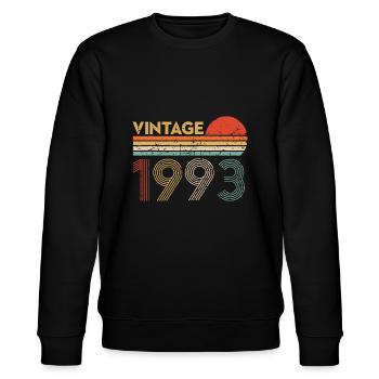 30 ans anniversaire vintage classique né en 1993 - Sweat bio CHANGER Stanley/Stella Unisexe - noir - Devant - Nik (191cm) & Marisol (170cm)