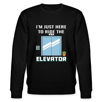 Aufzugsmechaniker Ingenieur Lustiges Trikot - Stanley/Stella Unisex Bio-Sweatshirt CHANGER  - Schwarz - Vorne - Nik (191cm) & Marisol (170cm)