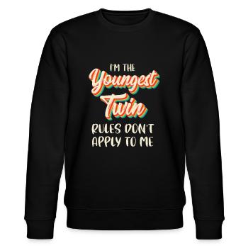 Twins Shirts Tenue d’anniversaire Drôle de frères et sœurs Younge - Sweat bio CHANGER Stanley/Stella Unisexe - noir - Devant - Nik (191cm) & Marisol (170cm)