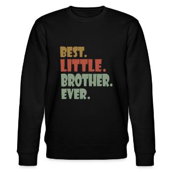 Bester kleiner Bruder Aller Zeiten jüngerer Geschwister-Teenager - Stanley/Stella Unisex Bio-Sweatshirt CHANGER  - Schwarz - Vorne - Nik (191cm) & Marisol (170cm)