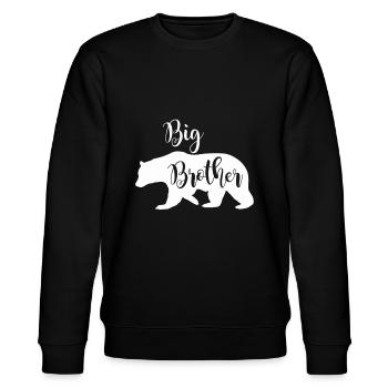 Big Brother Bear Design en blanc Fun Sibling Gift - Sweat bio CHANGER Stanley/Stella Unisexe - noir - Devant - Nik (191cm) & Marisol (170cm)
