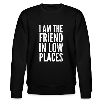 Ich Bin Der Freund In Niedrigen OrtenFamilieWelpenHundebeste f - Stanley/Stella Unisex Bio-Sweatshirt CHANGER  - Schwarz - Vorne - Nik (191cm) & Marisol (170cm)