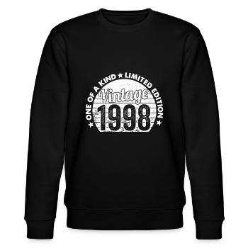 24 Years Old Vintage 1998 Limited Edition 24th Bir - Stanley/Stella CHANGER Unisex Organic Sweatshirt - black - Front - Nik (191cm) & Marisol (170cm)