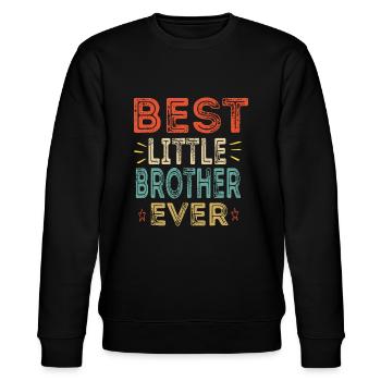 Bester kleiner Bruder Aller Zeiten jüngerer Geschwister-Teenager - Stanley/Stella Unisex Bio-Sweatshirt CHANGER  - Schwarz - Vorne - Nik (191cm) & Marisol (170cm)