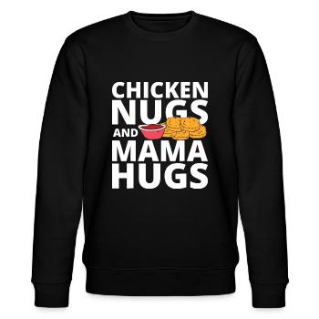 Chicken Nugs et Mama Hugs Drôles de garçons, filles tout-petits - Sweat bio CHANGER Stanley/Stella Unisexe - noir - Devant - Nik (191cm) & Marisol (170cm)