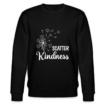 Streuen Freundlichkeit Sei freundlich Inspirierende Motivationa - Stanley/Stella Unisex Bio-Sweatshirt CHANGER  - Schwarz - Vorne - Nik (191cm) & Marisol (170cm)