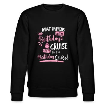 Neuheit My Birthday Cruise Lustige Kreuzfahrt, für Frauen - Stanley/Stella Unisex Bio-Sweatshirt CHANGER  - Schwarz - Vorne - Nik (191cm) & Marisol (170cm)