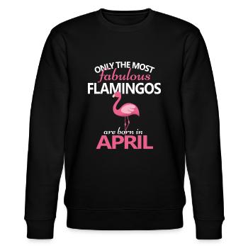 Flamingo Avril Anniversaire Fête d’anniversaire Cadeau Mignon 2 - Sweat bio CHANGER Stanley/Stella Unisexe - noir - Devant - Nik (191cm) & Marisol (170cm)
