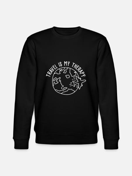 Reisen ist meine Therapie Weltreisender Reisen Liebe - Stanley/Stella Unisex Bio-Sweatshirt CHANGER - Schwarz