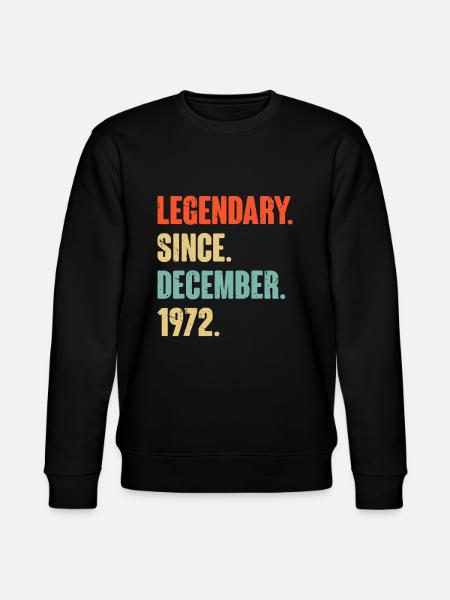 50 Jahre alter 50. Geburtstag legendär seit Dezember - Stanley/Stella Unisex Bio-Sweatshirt CHANGER - Schwarz