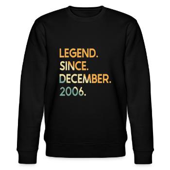 16 Years Vintage Legend Since December 2006 16th B - Stanley/Stella CHANGER Unisex Organic Sweatshirt - black - Front - Nik (191cm) & Marisol (170cm)