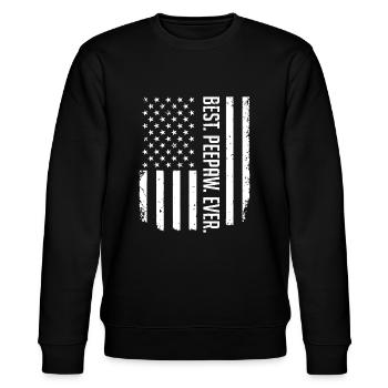 Meilleur Peepaw Homme Jamais Drapeau américain - Sweat bio CHANGER Stanley/Stella Unisexe - noir - Devant - Nik (191cm) & Marisol (170cm)