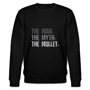 Mullet, L’homme Le mythe Le mulet - Sweat bio CHANGER Stanley/Stella Unisexe - noir - Devant - Nik (191cm) & Marisol (170cm)