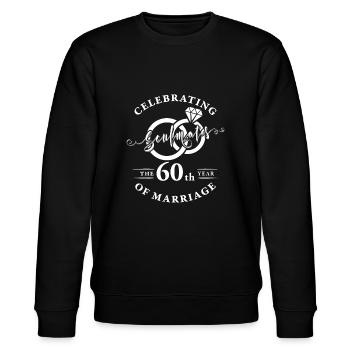 60e anniversaire de mariage - 60 ans de mariage - Sweat bio CHANGER Stanley/Stella Unisexe - noir - Devant - Nik (191cm) & Marisol (170cm)