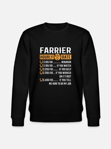 Lustige Hufschmied-Geschenke - Hufschmied-Stundensatz - Stanley/Stella Unisex Bio-Sweatshirt CHANGER  - Schwarz