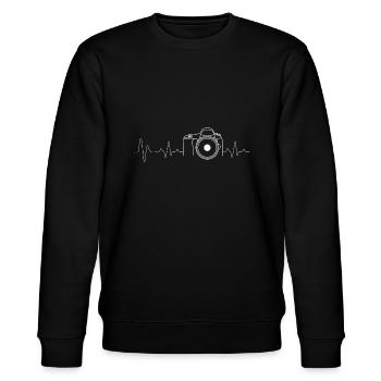 Photographe, HeartBeat Photography Camera - Sweat bio CHANGER Stanley/Stella Unisexe - noir - Devant - Nik (191cm) & Marisol (170cm)