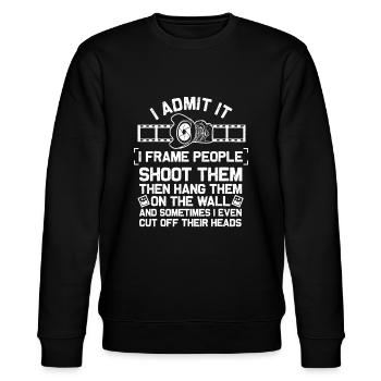 Drôle de photographe cadeau pour hommes femmes photo cool - Sweat bio CHANGER Stanley/Stella Unisexe - noir - Devant - Nik (191cm) & Marisol (170cm)