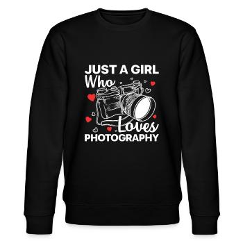 Fotografie Kunst Für Frauen Mädchen Fotograf Kamera - Stanley/Stella Unisex Bio-Sweatshirt CHANGER  - Schwarz - Vorne - Nik (191cm) & Marisol (170cm)