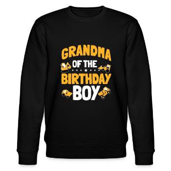 Grand-mère du garçon d’anniversaire Ouvrier de la construction Bd - Sweat bio CHANGER Stanley/Stella Unisexe - noir - Devant - Nik (191cm) & Marisol (170cm)