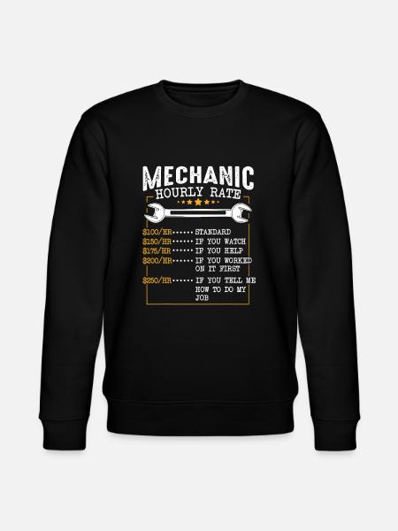 Mechaniker Stundensatz Arbeitssätze Lustige Kollegen - Stanley/Stella Unisex Bio-Sweatshirt CHANGER - Schwarz