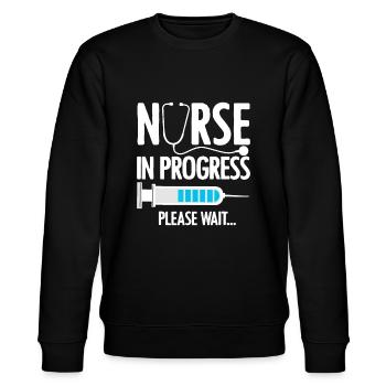 Coole Zukunft Krankenschwester Für Männer Frauen Krankenpflege Appreciati - Stanley/Stella Unisex Bio-Sweatshirt CHANGER  - Schwarz - Vorne - Nik (191cm) & Marisol (170cm)