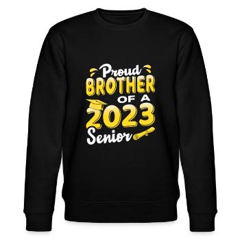 Fier frère d’un diplômé drôle senior 2023 - Sweat bio CHANGER Stanley/Stella Unisexe - noir - Devant - Nik (191cm) & Marisol (170cm)