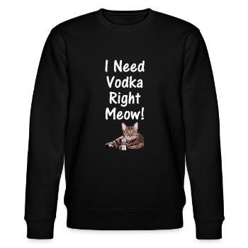 J’ai besoin de vodka Right Meow Funny Cat Lover Drinkingfu - Sweat bio CHANGER Stanley/Stella Unisexe - noir - Devant - Nik (191cm) & Marisol (170cm)