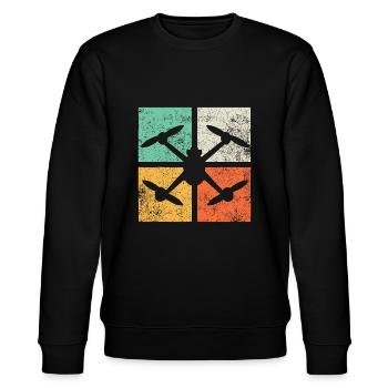 Drones Pilot Quadcopter FPV Drone Racingfpv racing - Stanley/Stella CHANGER Unisex Organic Sweatshirt - black - Front - Nik (191cm) & Marisol (170cm)