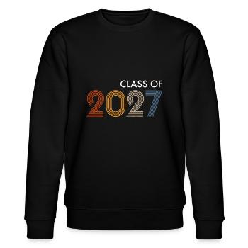 Klasse der 2027 College University High School - Stanley/Stella Unisex Bio-Sweatshirt CHANGER  - Schwarz - Vorne - Nik (191cm) & Marisol (170cm)