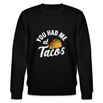 Cinco De Mayo, Taco Du hattest mich bei Tacos - Stanley/Stella Unisex Bio-Sweatshirt CHANGER  - Schwarz - Vorne - Nik (191cm) & Marisol (170cm)